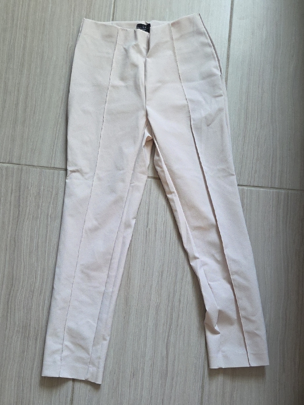 Nicole Miller Cream Tailored Dress Pants